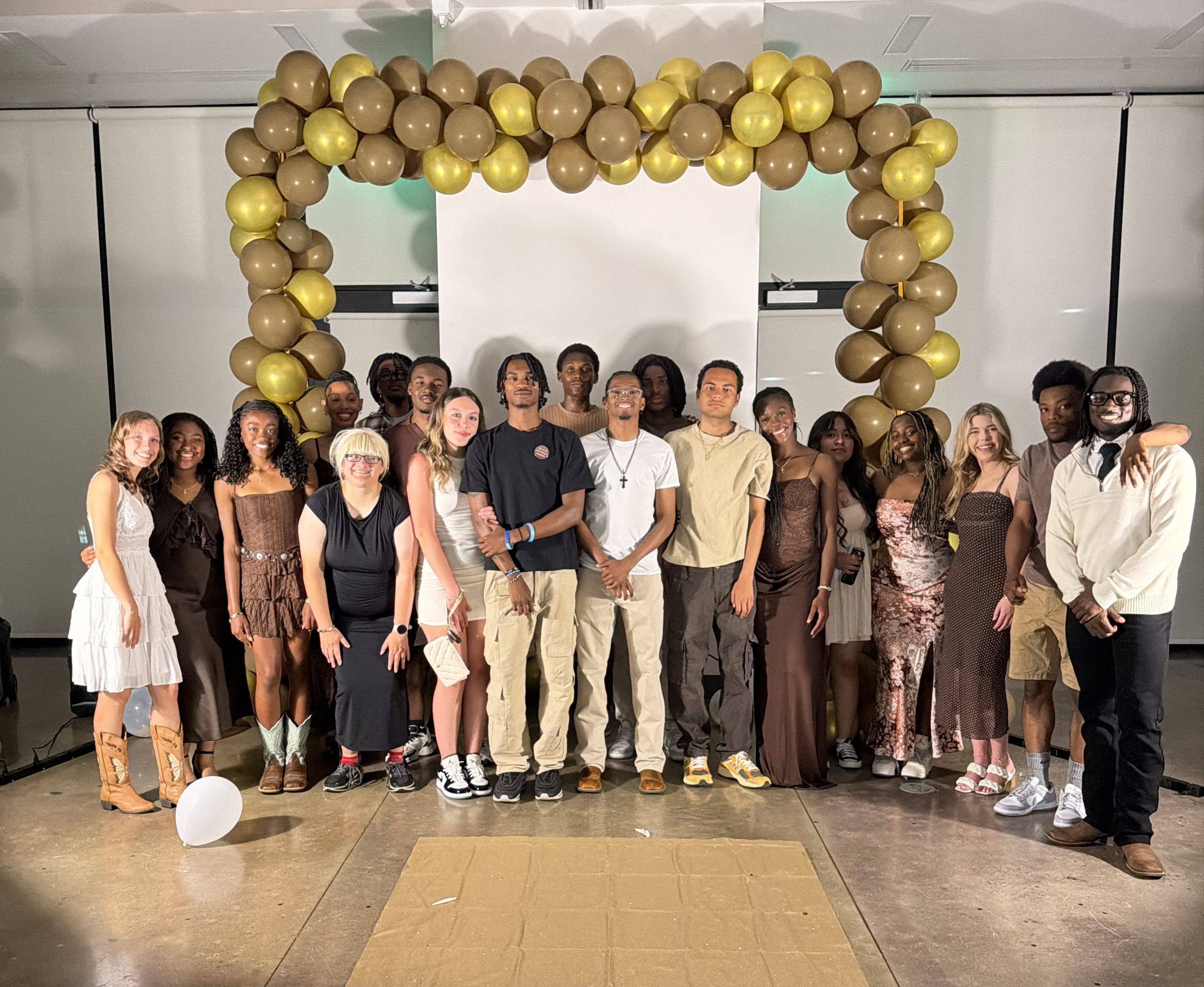 Some of the BSU Brown Sugar Ball attendees in the Colloms Campus Center on April 11, 2026. Photo by AJ Hunter